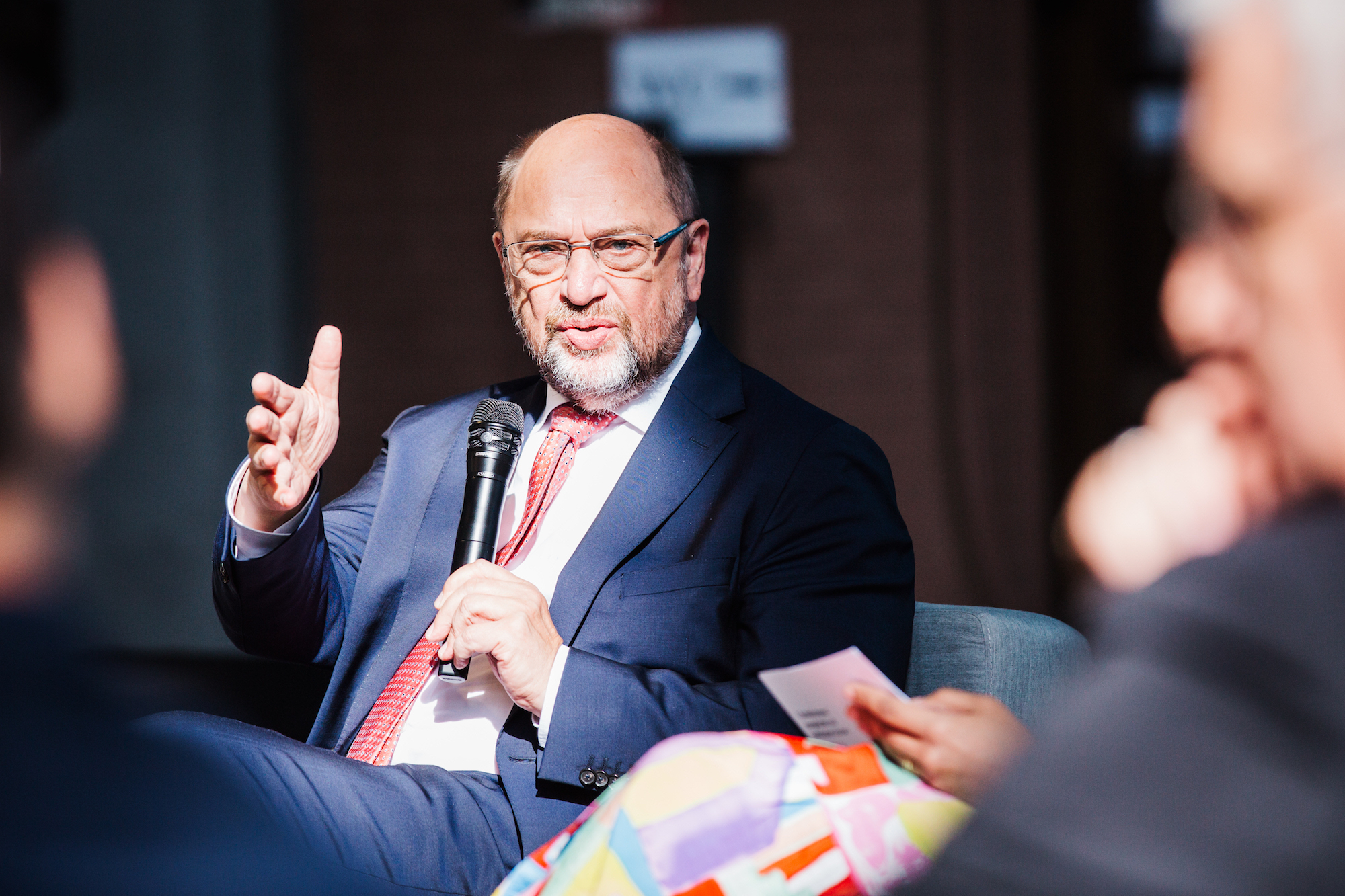 Martin Schulz beim 1. Bundeskongress katholischer und evangelischer Schulen in Aachen.