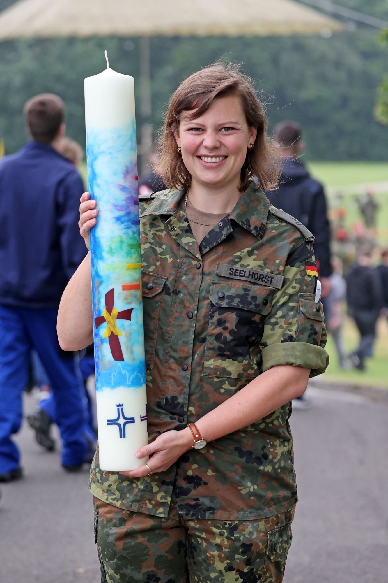 Seit 2020 katholische Militärseelsorgerin am Bundeswehr-Standort Aachen: Pastoralreferentin Maike Seelhorst. (c) Bistum Aachen/Andreas Steindl