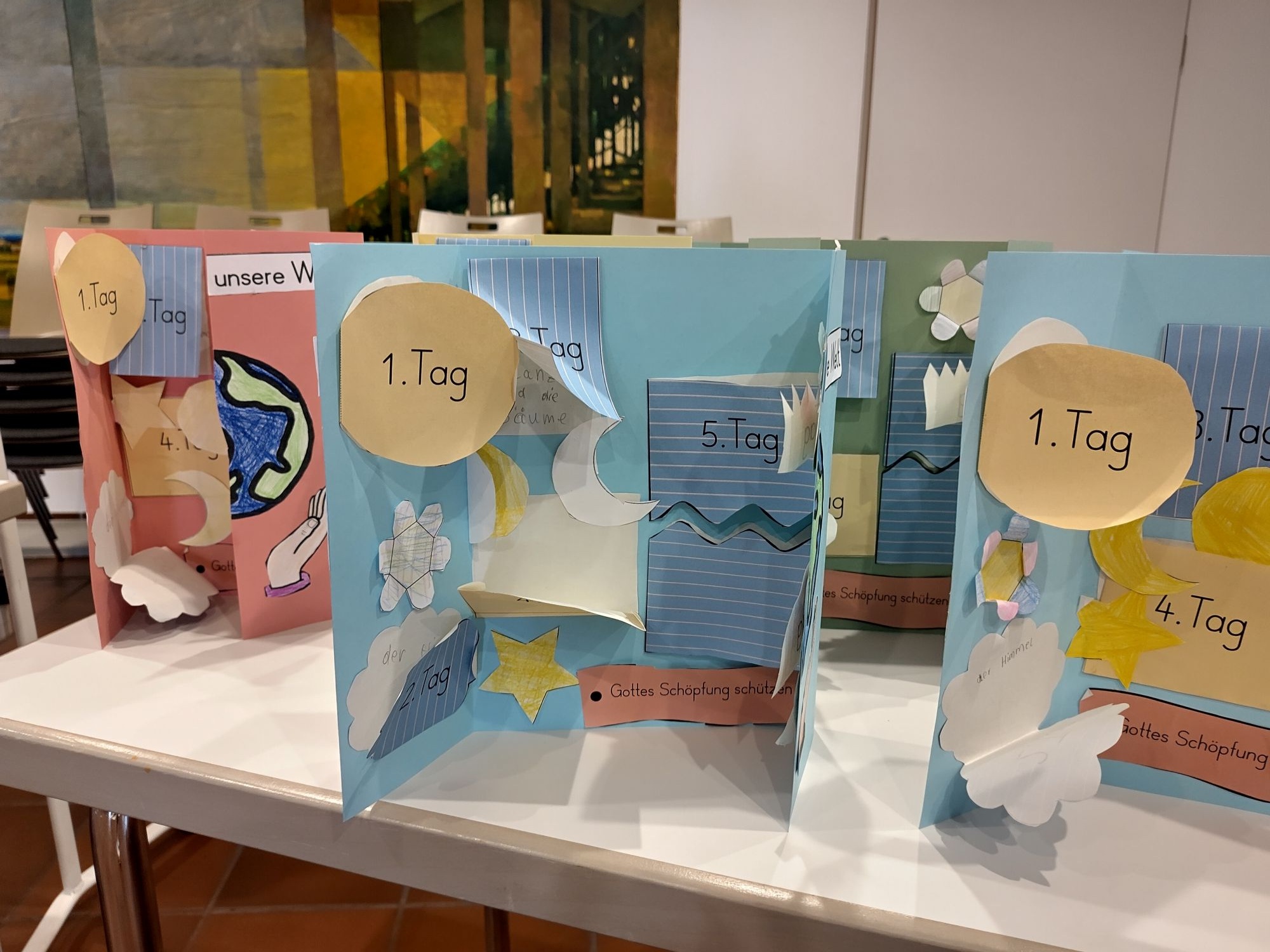 Die Kinder der Kolpinschule arbeiteten auch kreativ zum Thema 