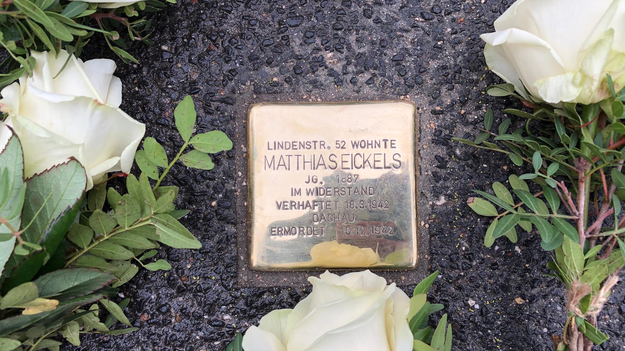 Der Gedenkstein von Matthias Eckels. (c) Garnet Manecke
