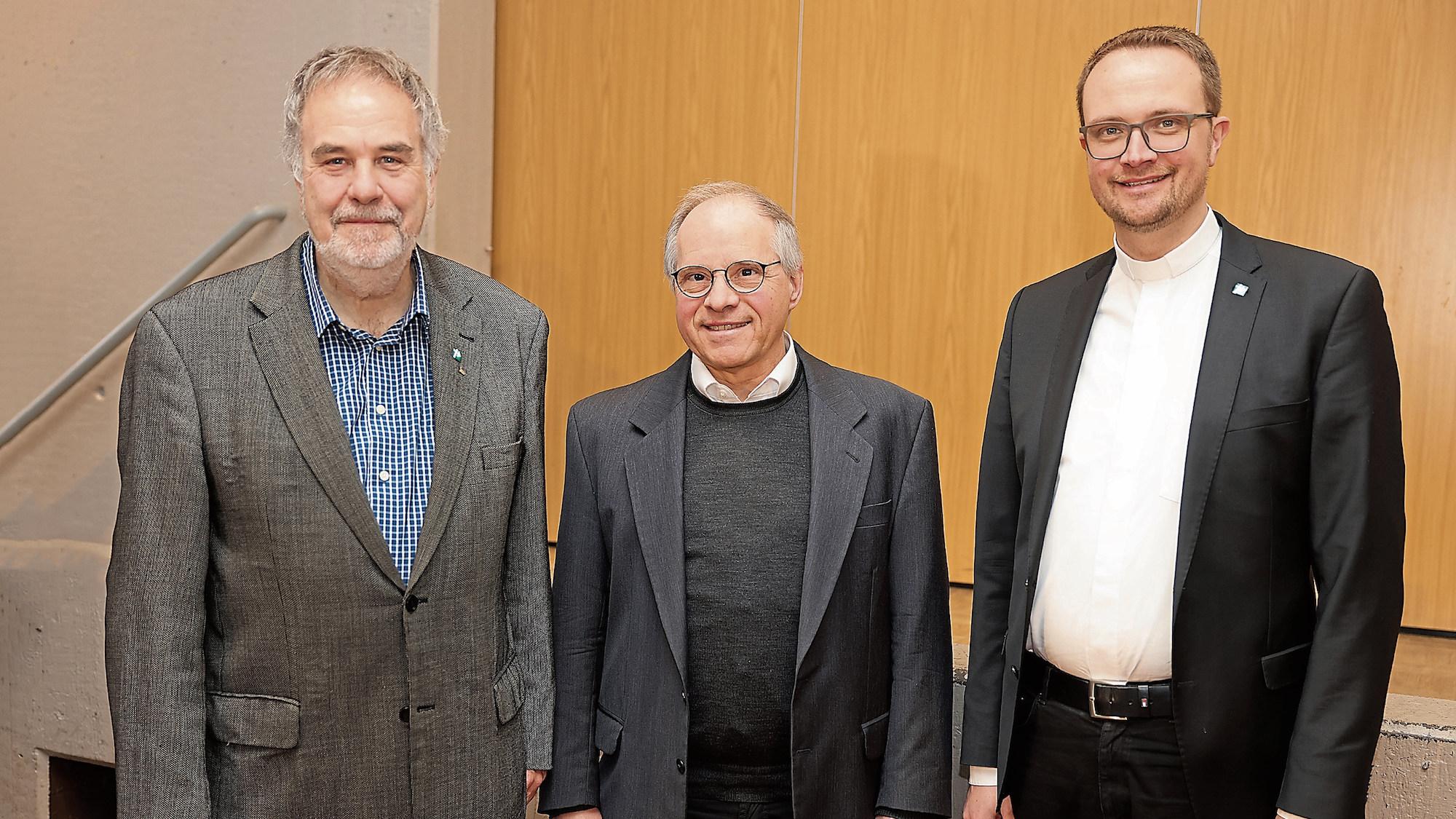 Drei Wallfahrtsleiter: Rolf Peter Cremer, Peter Blättler,  Andreas Möhlig (v .l.) (c) Bistum Aachen/Andreas Steindl