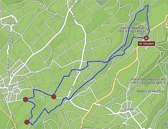 Der Wanderweg ist rund elf Kilometer lang, es geht 190 Höhenmeter hinauf und hinab. (c) Stiftung Kloster Steinfeld