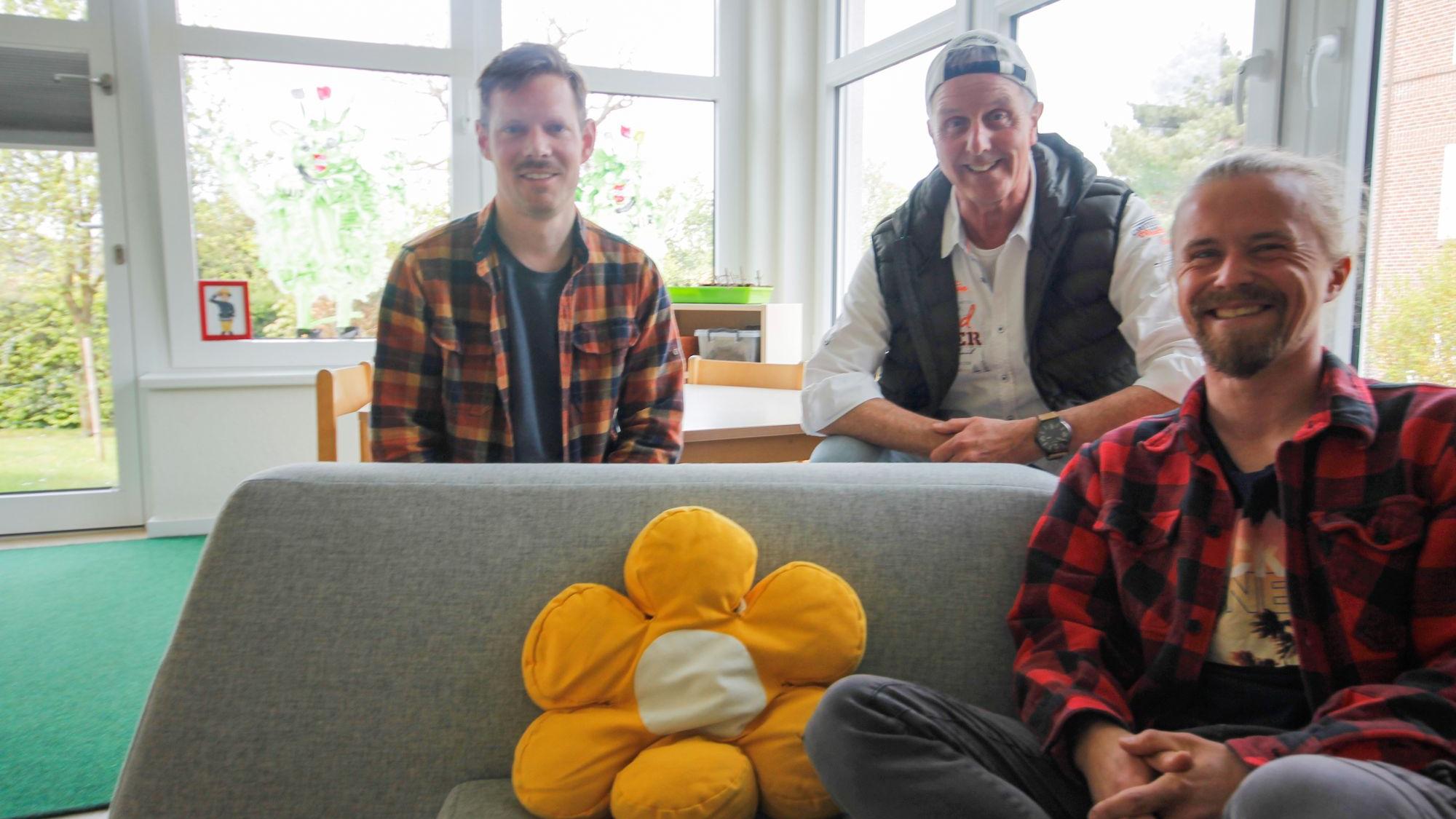 Drei Erzieher: Christoph Elsberger, Josef Louis und Jan Tillmann (v. l.).