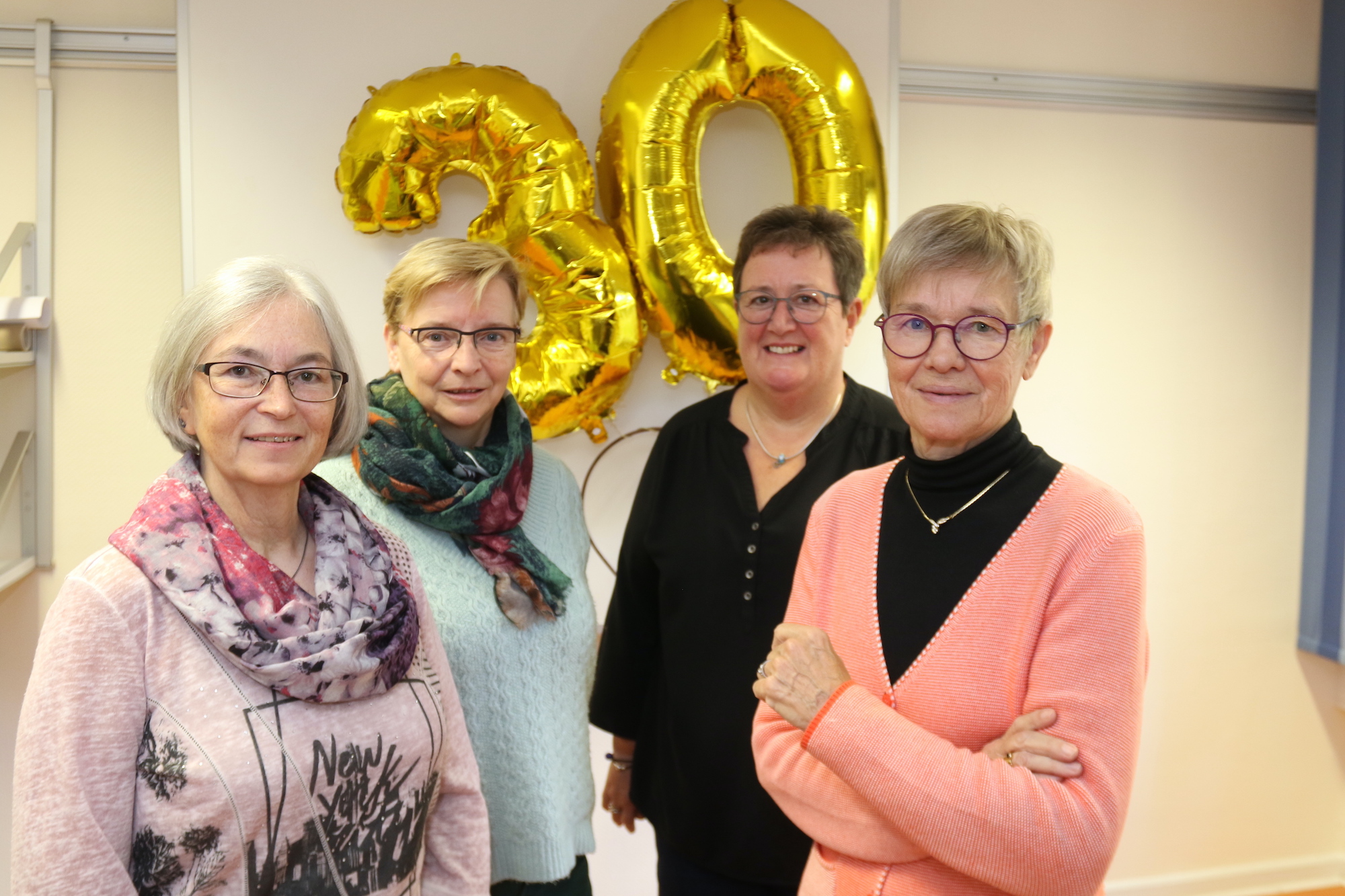 Maria Wissing-Hilke (v. l.), Theresa Reichert, Monika Ecker und Gerda Graf von der Hospizbewegung stellten das Konzept vor. (c) Stephan Johnen