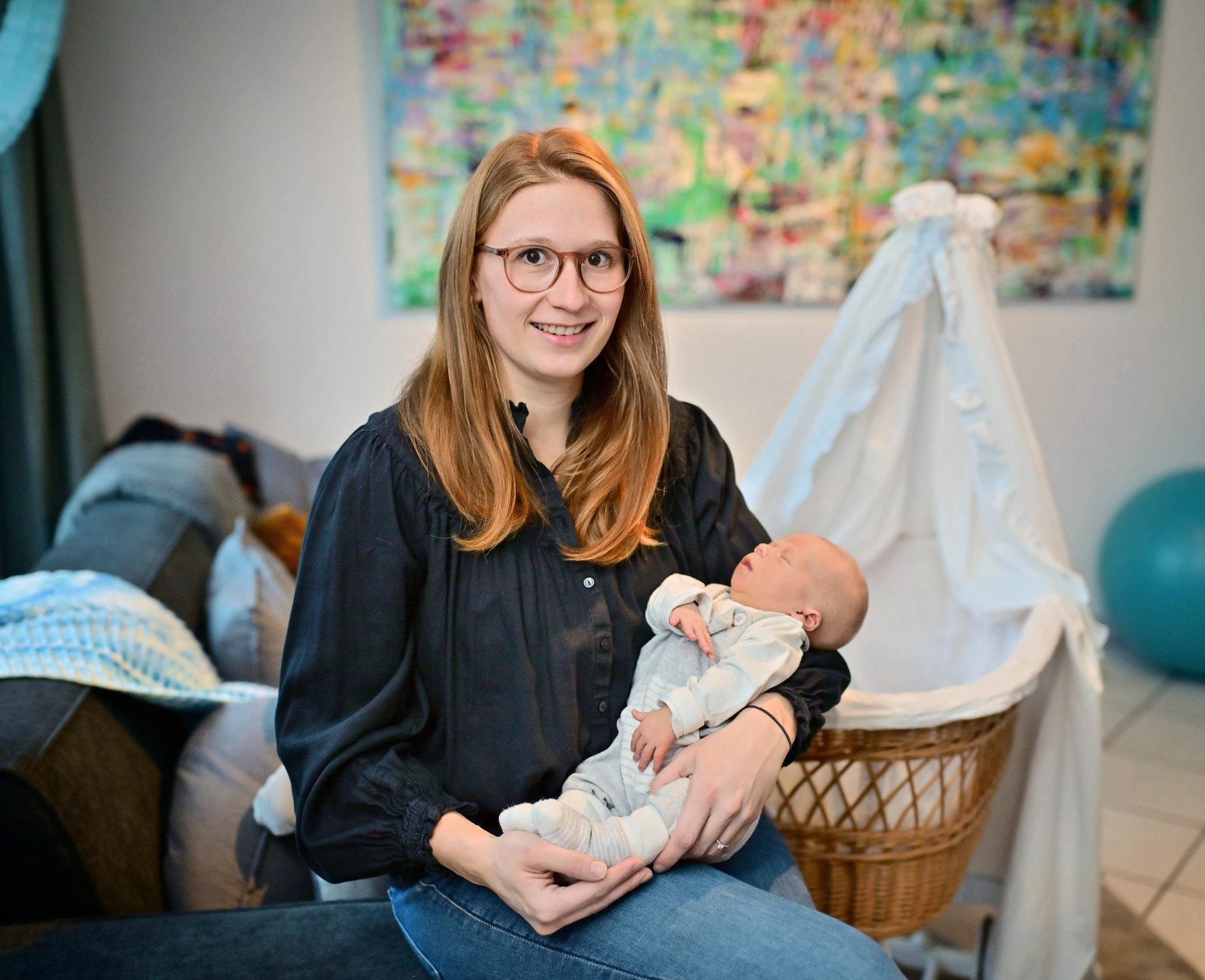 Freut sich über den Zuwachs: Familie Klein aus Krefeld. (c) Andreas Bischof