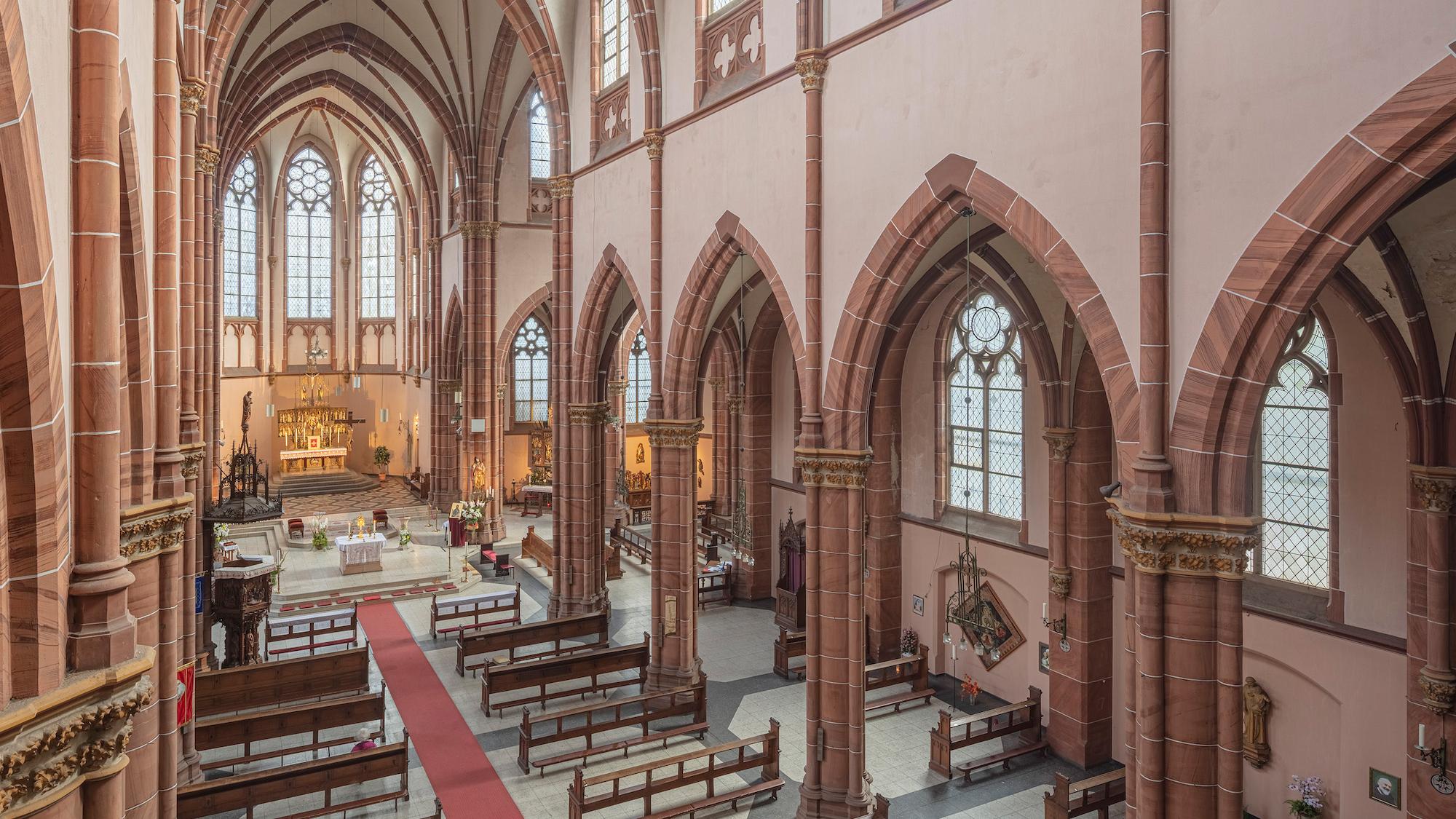 St. Johann Baptist Krefeld (Pfarrei Maria Frieden, GdG Krefeld-Süd). Die Gemeinde wird weiter in ihrem Vorhaben zur Umnutzung der Kirche von Baukultur Nordrhein-Westfalen unterstützt. (c) Michael Rasche