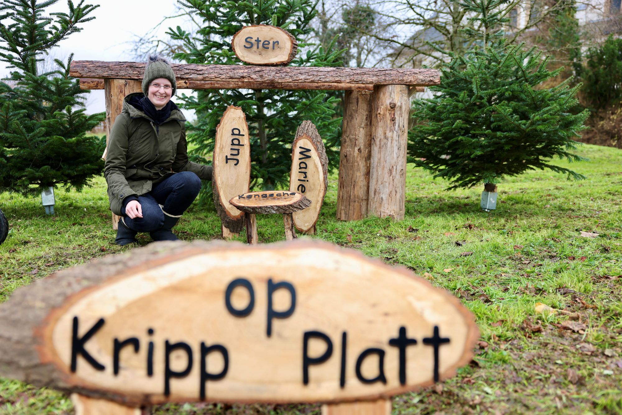 Die „Kripp op Platt“ ist nur eine von vielen Krippen, die Initiatorin Rabea Reimer entworfen hat. (c) Stephan Johnen