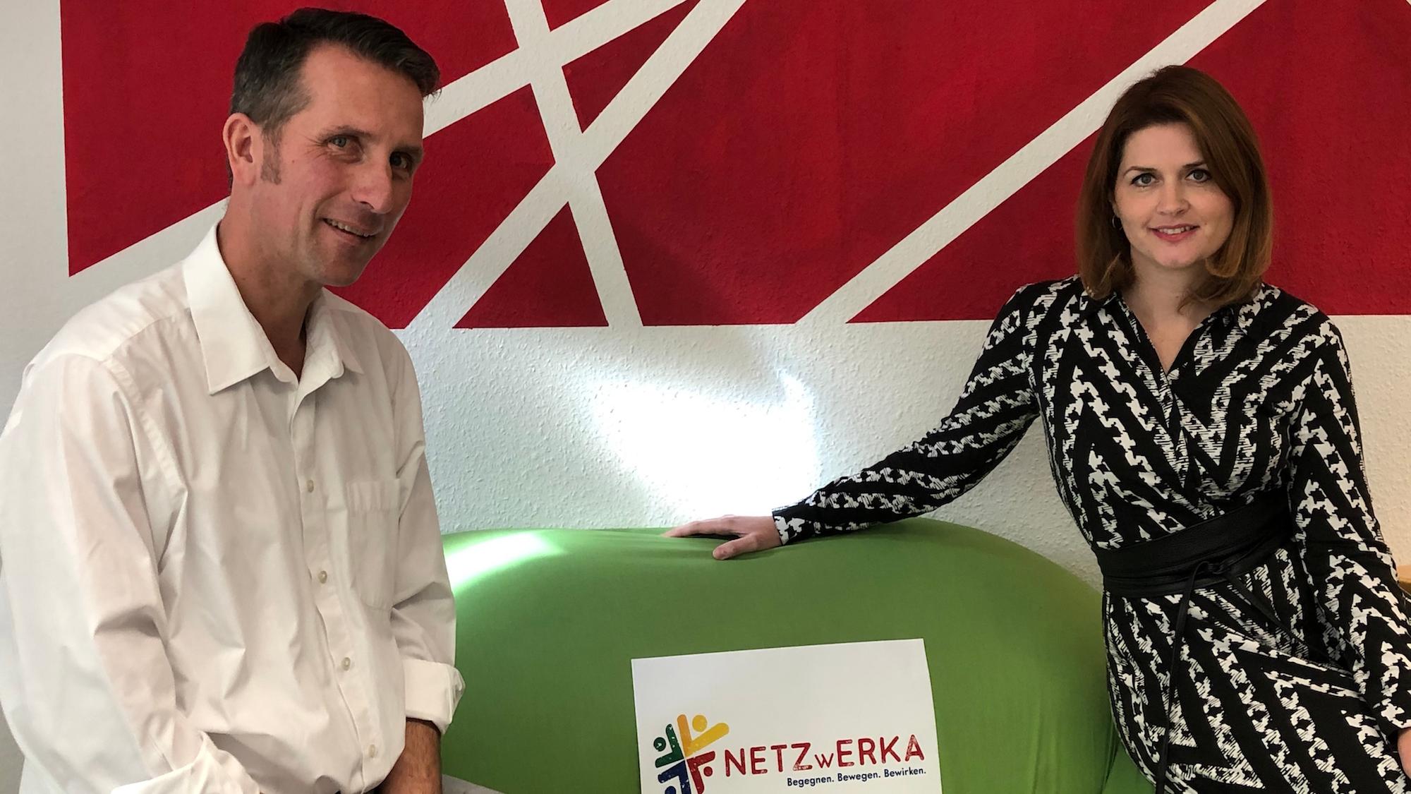 Judith Preis und Michael Kock koordinieren Netzwerka in Erkelenz. (c) Garnet Manecke