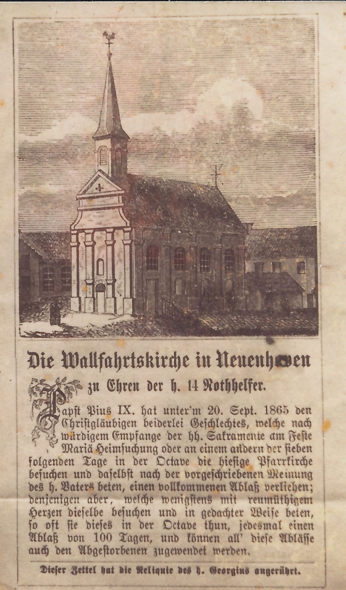 1865 war die Oktav in Neuenhoven ein Großereignis mit Markt. (c) Garnet Manecke