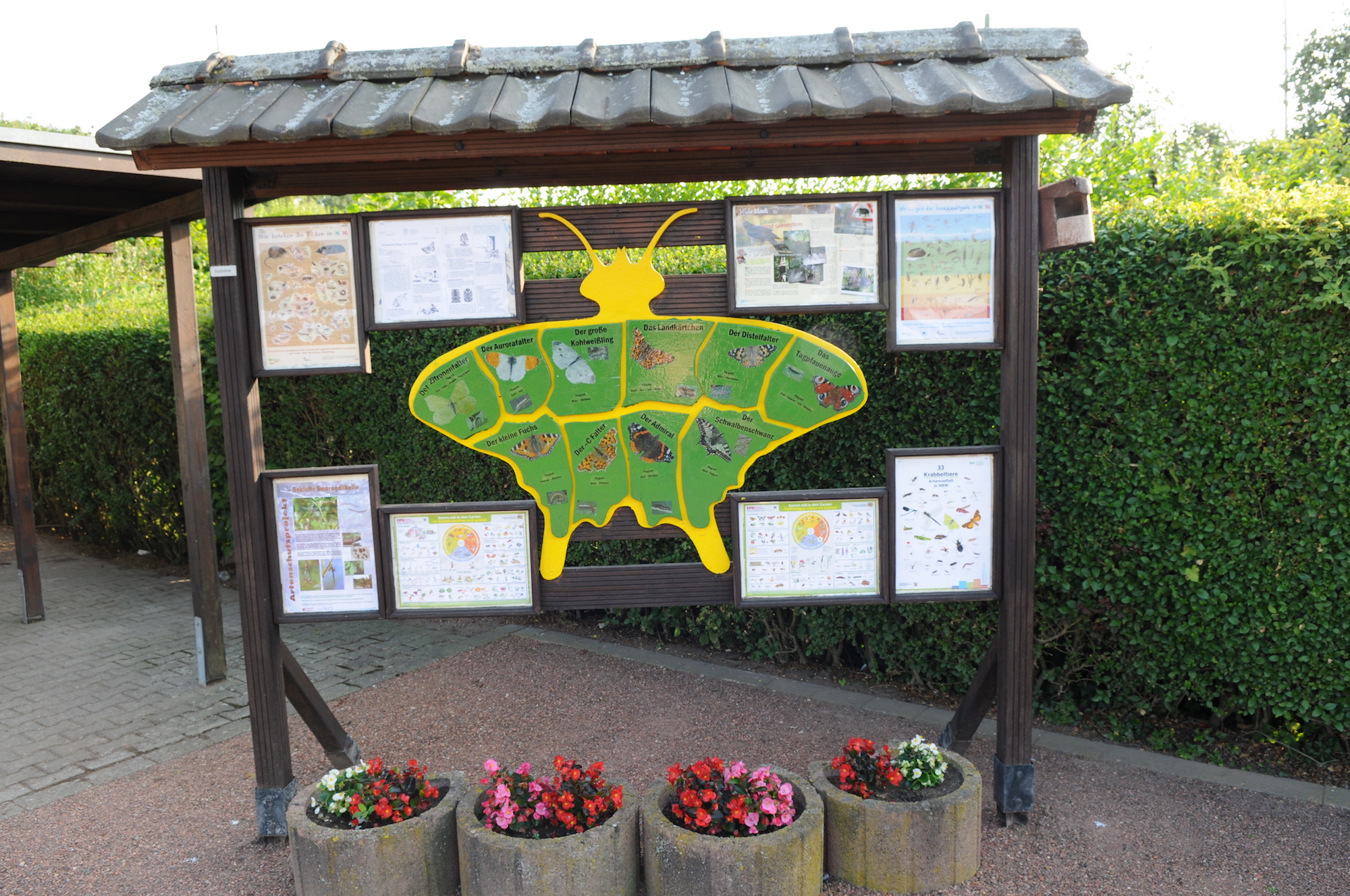 Welche Bedeutung Insekten für die Umwelt haben, zeigt diese Schautafel im Kleingartenverein Waldhauserhöhe. (c) Garnet Manecke