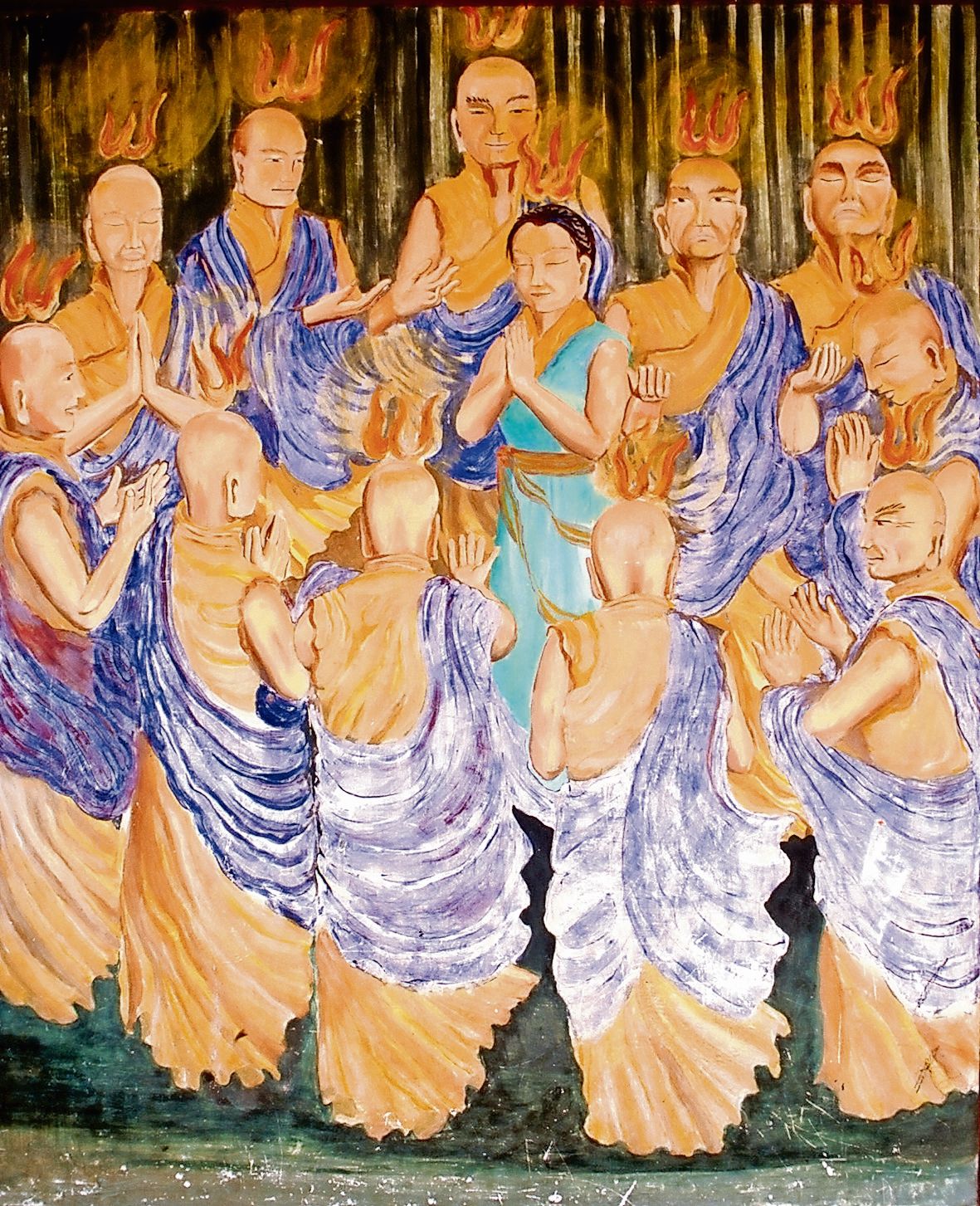 Christliche Kunst in einer Kirche im indischen Kalimpong. (c) Fotos: Missio/Karl-Heinz Melters